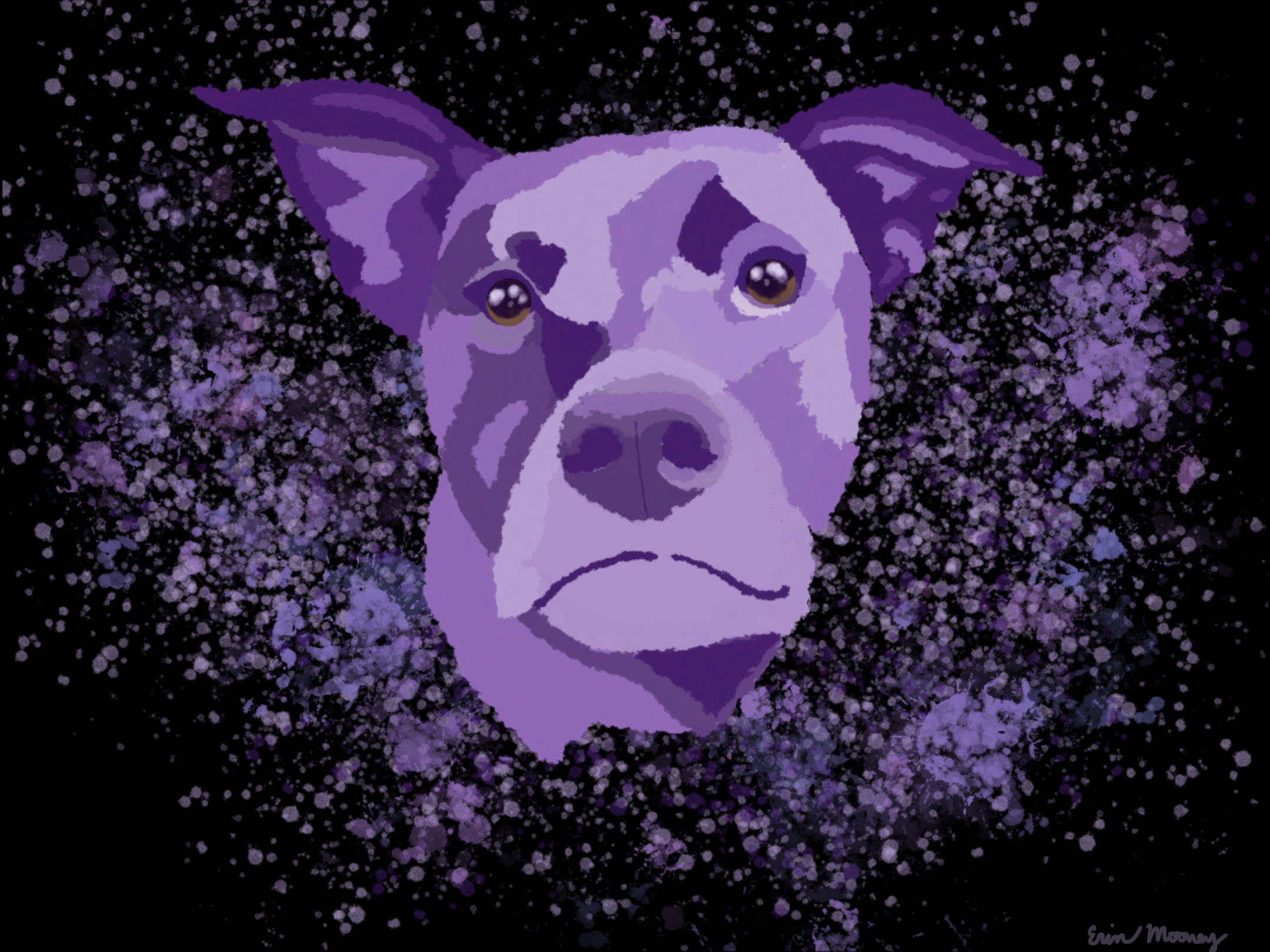 Art I made for my brother of his dog Korra